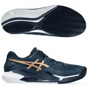 sneakers Asics Gel Resolution 9 Clay french blue pure gold Zona de Padel