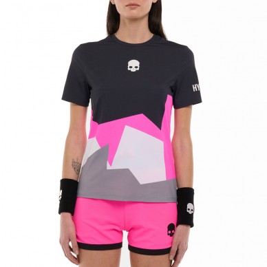 T-Shirt Hydrogen Mountains Tech blue pink