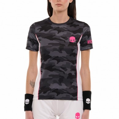 T-Shirt Hydrogen Camo Tech anthracite pink camouflage
