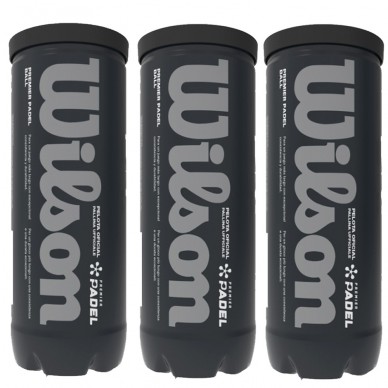 pack 3 Wilson Premier Padel x 3 bottles balls