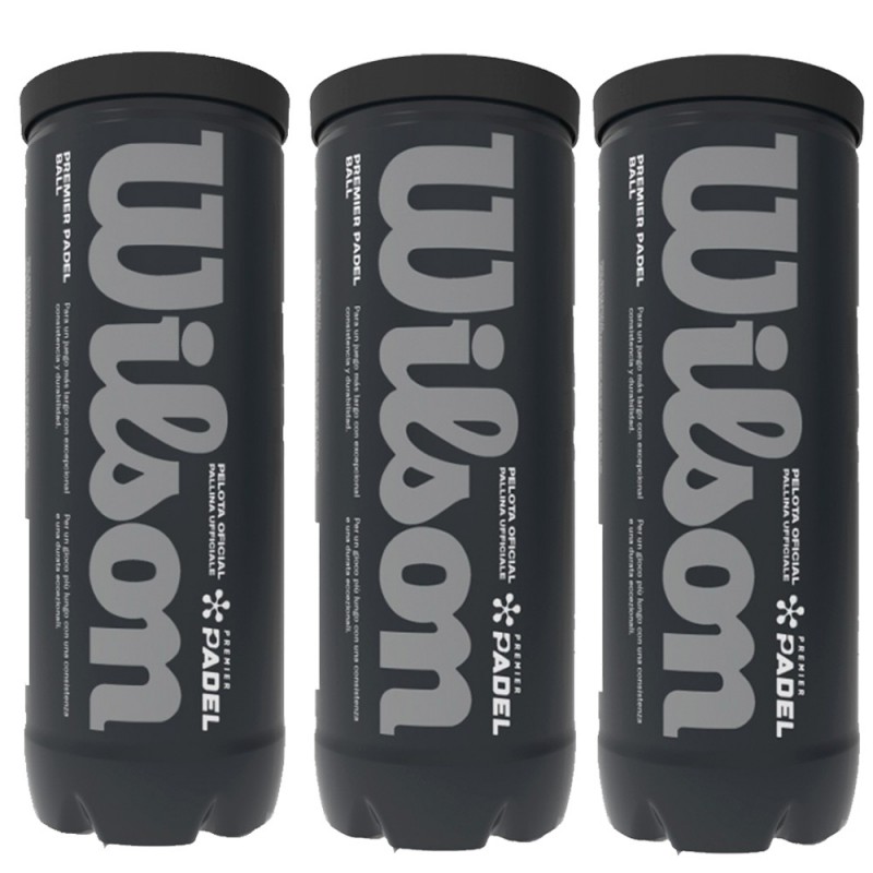pack 3 Wilson Premier Padel x 3 bottles balls