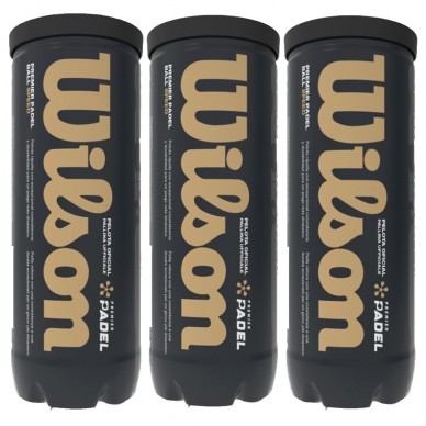 pack 3 Wilson Premier Padel Speed x 3 bottles balls