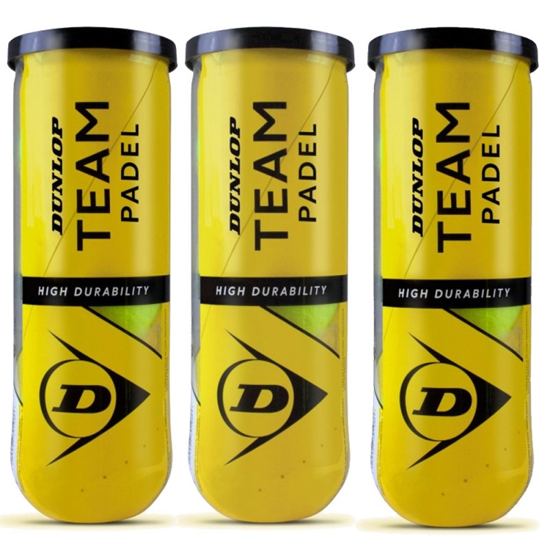 Pack of 3 Dunlop Team Padel Balls Pack of 3 Dunlop Team Padel Balls