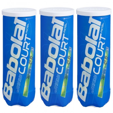 pack 3 Babolat Court X3 bottles balls