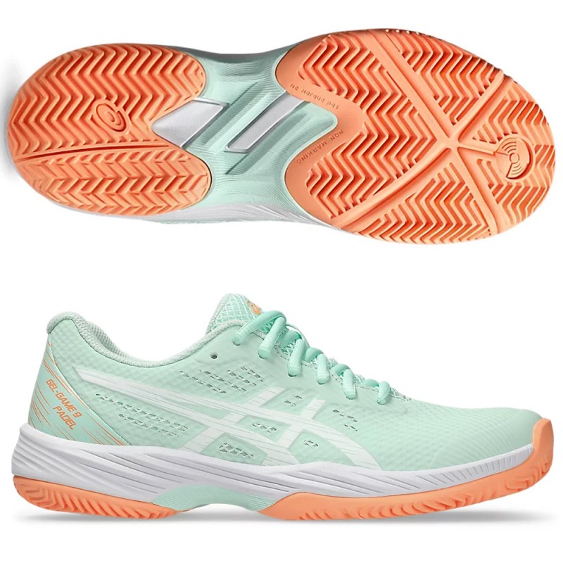 Asics Gel Game 9 Padel mint tint white 2024 padel shoes Asics Gel Game 9 Padel mint tint white 2024 padel shoes