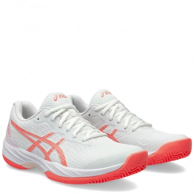 Asics Gel Game 9 Clay white sun coral 2024 padel shoes