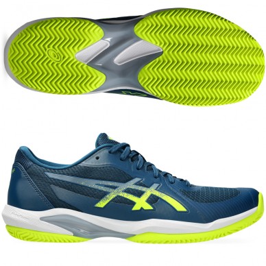 Asics Solution Swift FF 2 Clay mako blue safety yellow 2024 padel shoes
