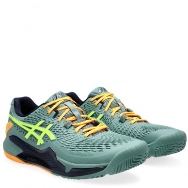 Asics Gel Resolution 9 Padel celadon safety yellow 2024 padel shoes