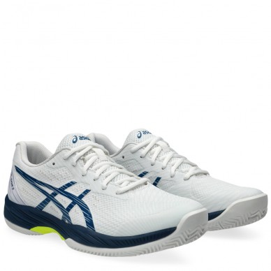Asics Gel Game 9 Clay white mako blue 2024 padel shoes
