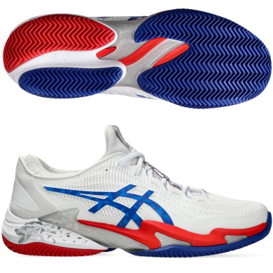 Asics Court FF 3 Novak Clay white blue 2024 padel shoes