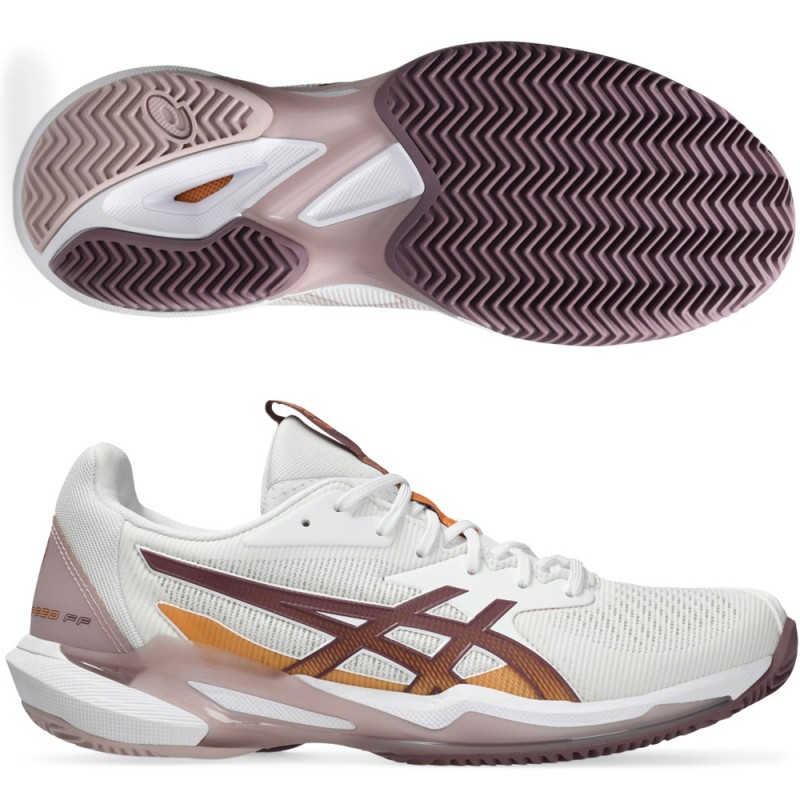 Asics Solution Speed FF 3 Clay white dusty mauve 2024 padel shoes
