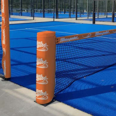 Padel court net post protector