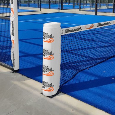 Padel court net post protector