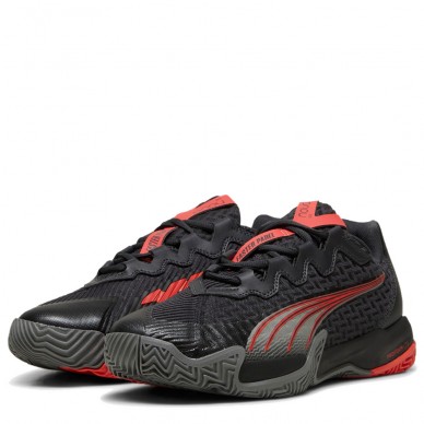 Puma Nova Elite gray active red 2024 padel shoes