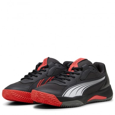 Puma Nova Court gray active red 2024 padel shoes