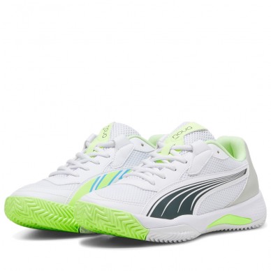 Puma Nova Court white luminous blue 2024 padel shoes