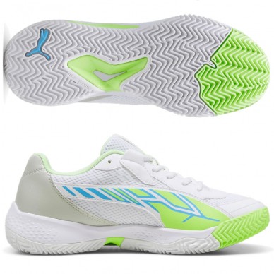 Puma Nova Court white luminous blue 2024 padel shoes