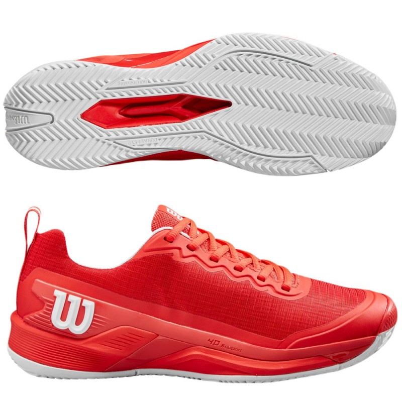 Wilson Rush Pro 4.5 Clay red 2024 padel shoes Wilson Rush Pro 4.5 Clay red 2024 padel shoes