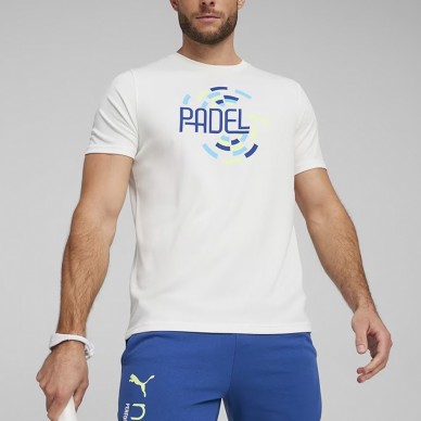 t-shirt Puma Individual White graphic