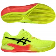 sneakers Asics Resolution 9 Clay Paris yellow black Zona de Padel