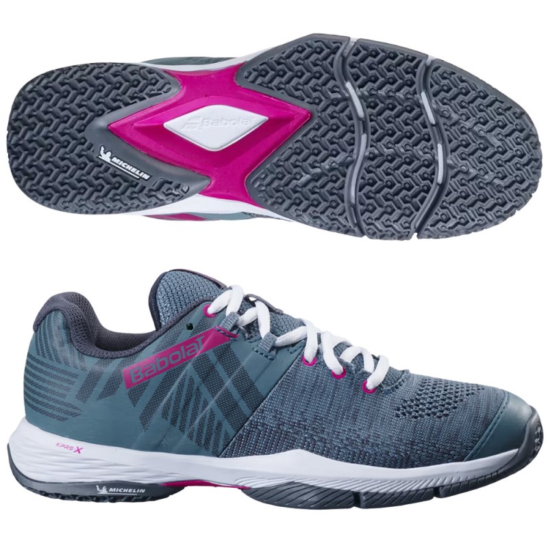 Babolat Sensa Women grey white 2024 padel shoes