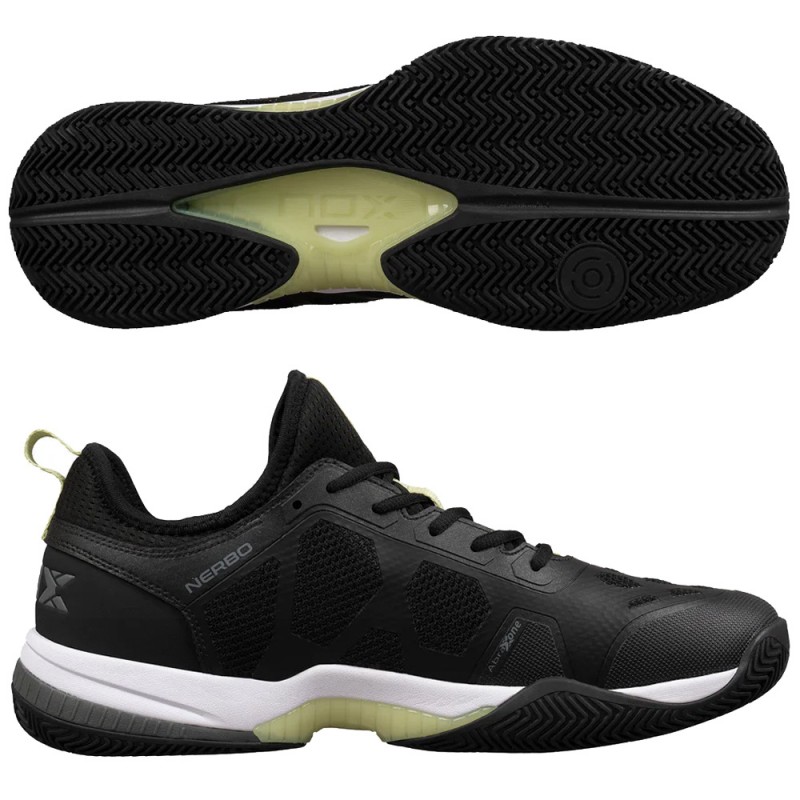 Nox Nerbo black soft lime 2024 padel shoes