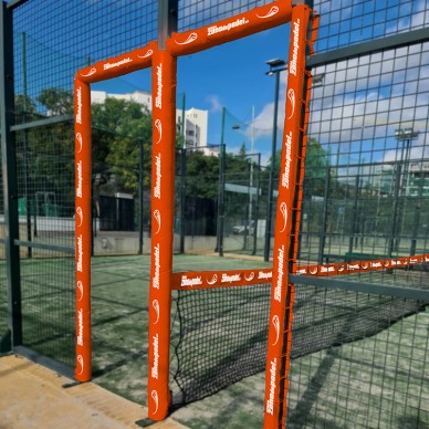 Padel court door protector with 2 spaces