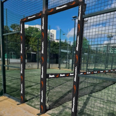 Padel court door protector with 2 spaces
