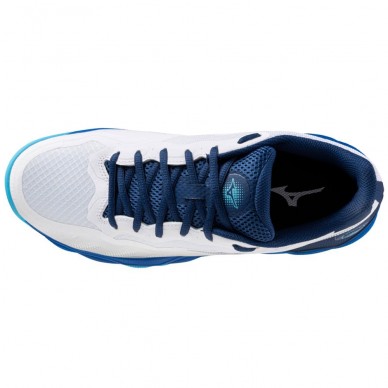 Mizuno Wave Enforce Court CC white estate blue 2024 padel shoes