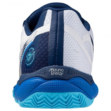 Mizuno Wave Enforce Court CC white estate blue 2024 padel shoes