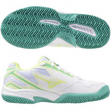 Mizuno Break Shot CC Woman white sunny lime 2024 padel shoes