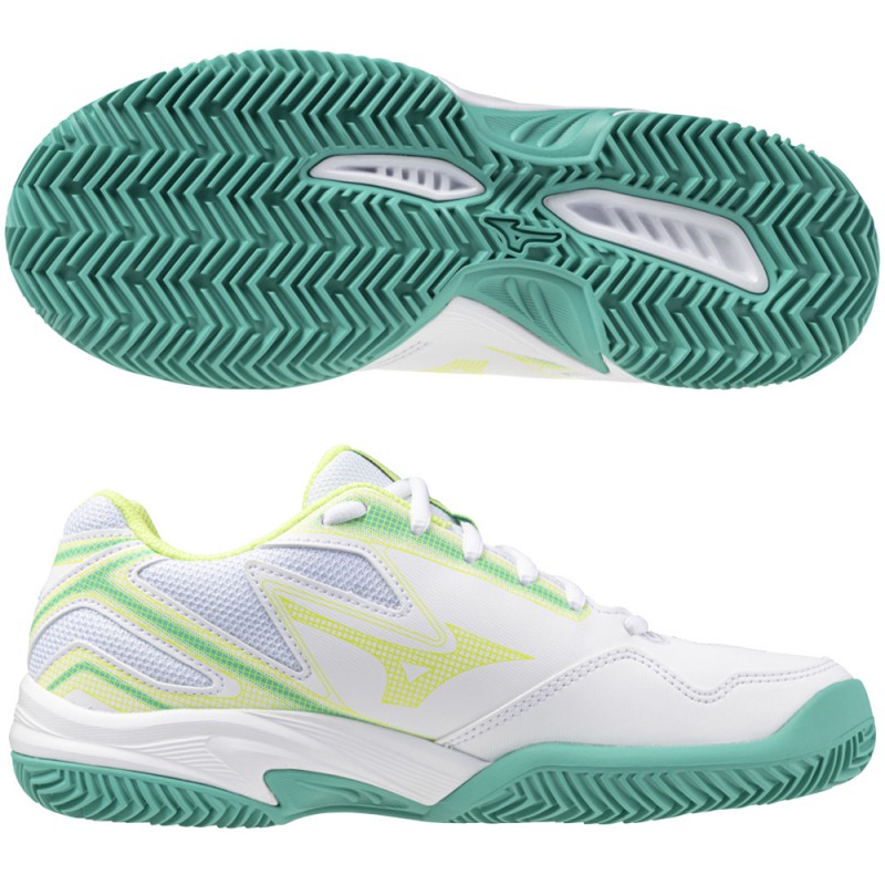 Mizuno Break Shot CC Woman white sunny lime 2024 padel shoes