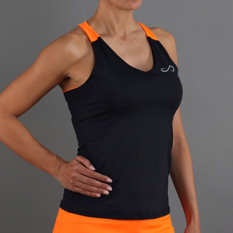 T-shirt Endless Diamond black orange