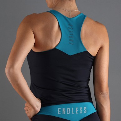 T-shirt Endless Diamond black petrol