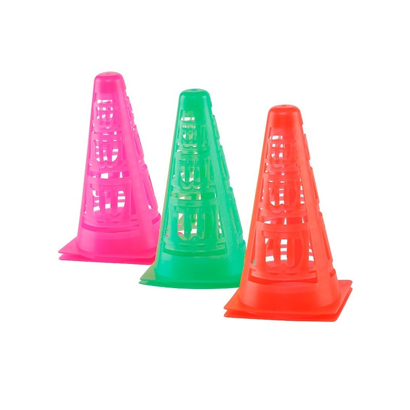 Sortierte Farben Safety Cones 6 Stück PVC WRZ259500 Wilson Sicherheitshütchen 