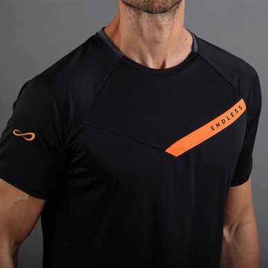 Endless Tracer black orange t-shirt