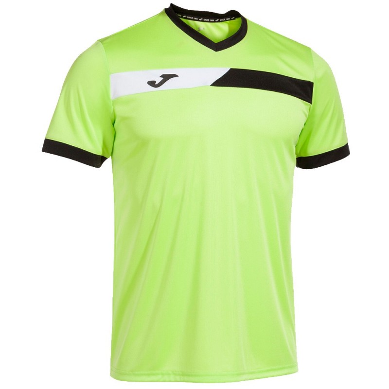 t-shirt Joma Court lime black t-shirt Joma Court lime black