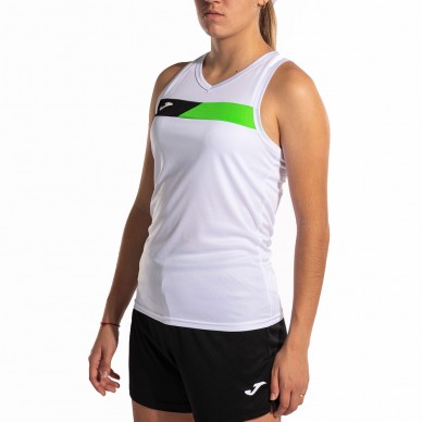t-shirt Joma Court white green fluor
