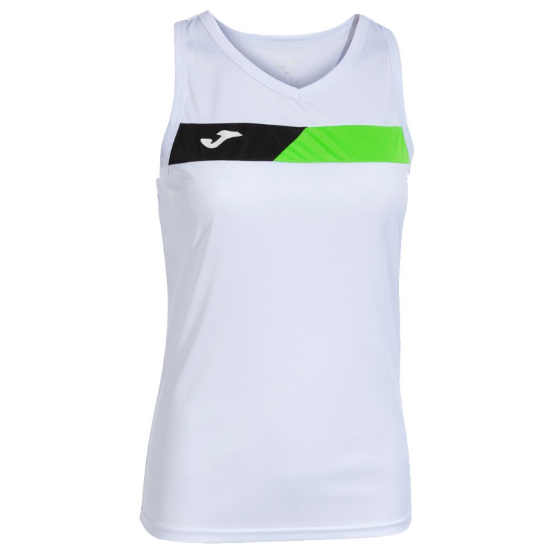 t-shirt Joma Court white green fluor