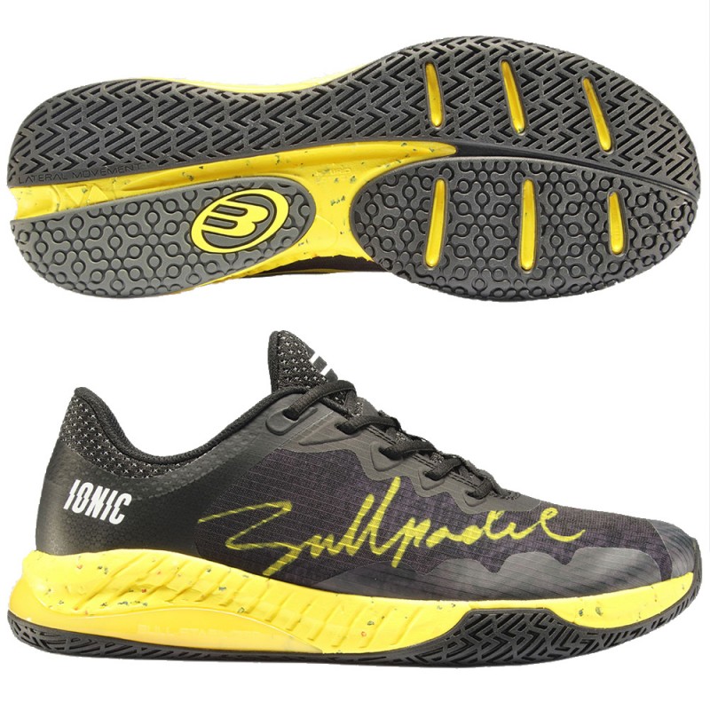 Bullpadel Ionic 24I black yellow 2024 padel shoes Bullpadel Ionic 24I black yellow 2024 padel shoes