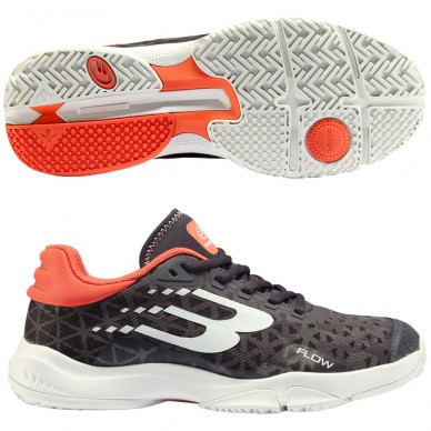 Bullpadel Flow 24I dark grey orange 2024 padel shoes