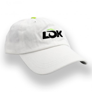Cap Lok Never Luck white