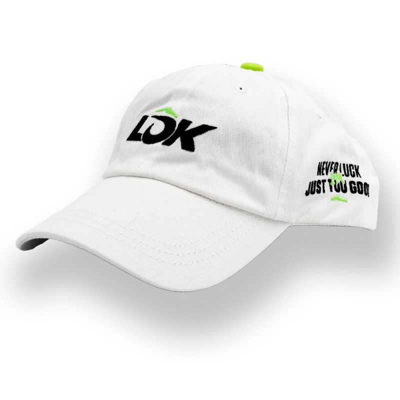 Cap Lok Never Luck white