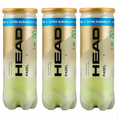 Pack 3 Head Padel Pro S+ x 3 bottles balls