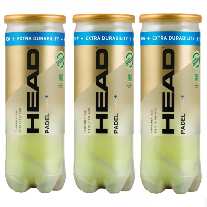 Pack 3 Head Padel Pro S+ x 3 bottles balls