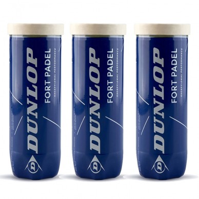 Pack 3 Dunlop Fort Padel 3 bottles balls