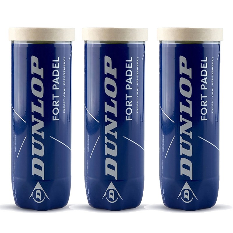 Pack 3 Dunlop Fort Padel 3 bottles balls