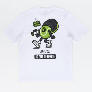 T-shirt Lok Out Of Office By Mr. M white