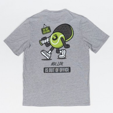 T-shirt Lok Out Of Office By Mr. M grey