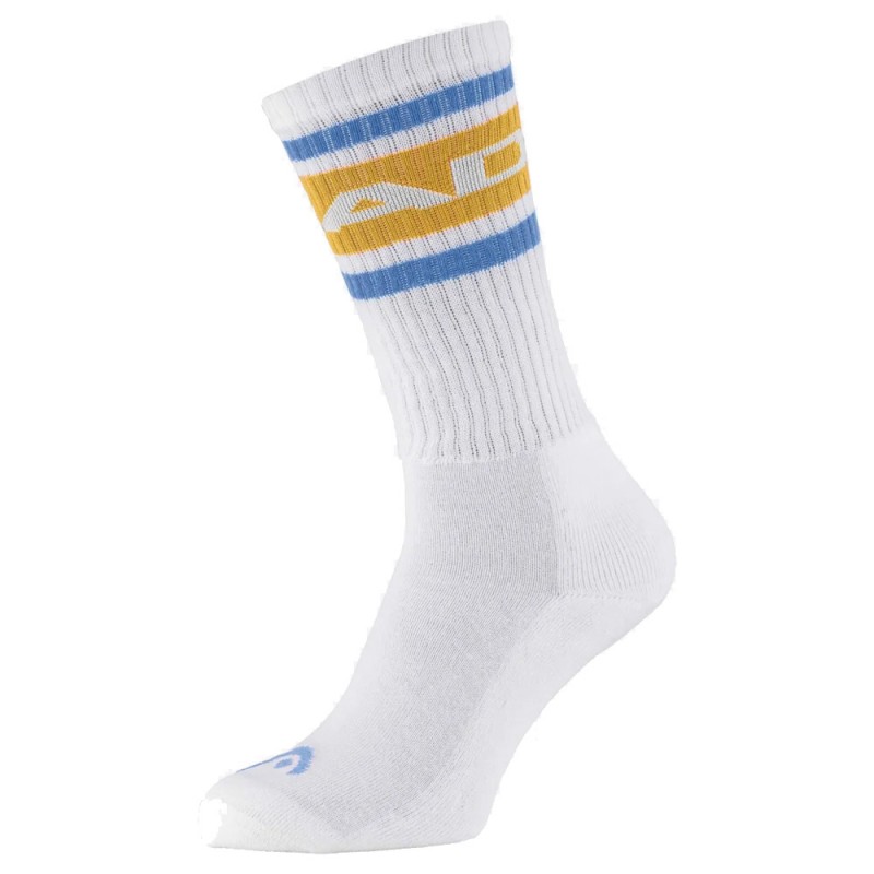 Socks Head Tennis 1P Long Crew Yellow Blue